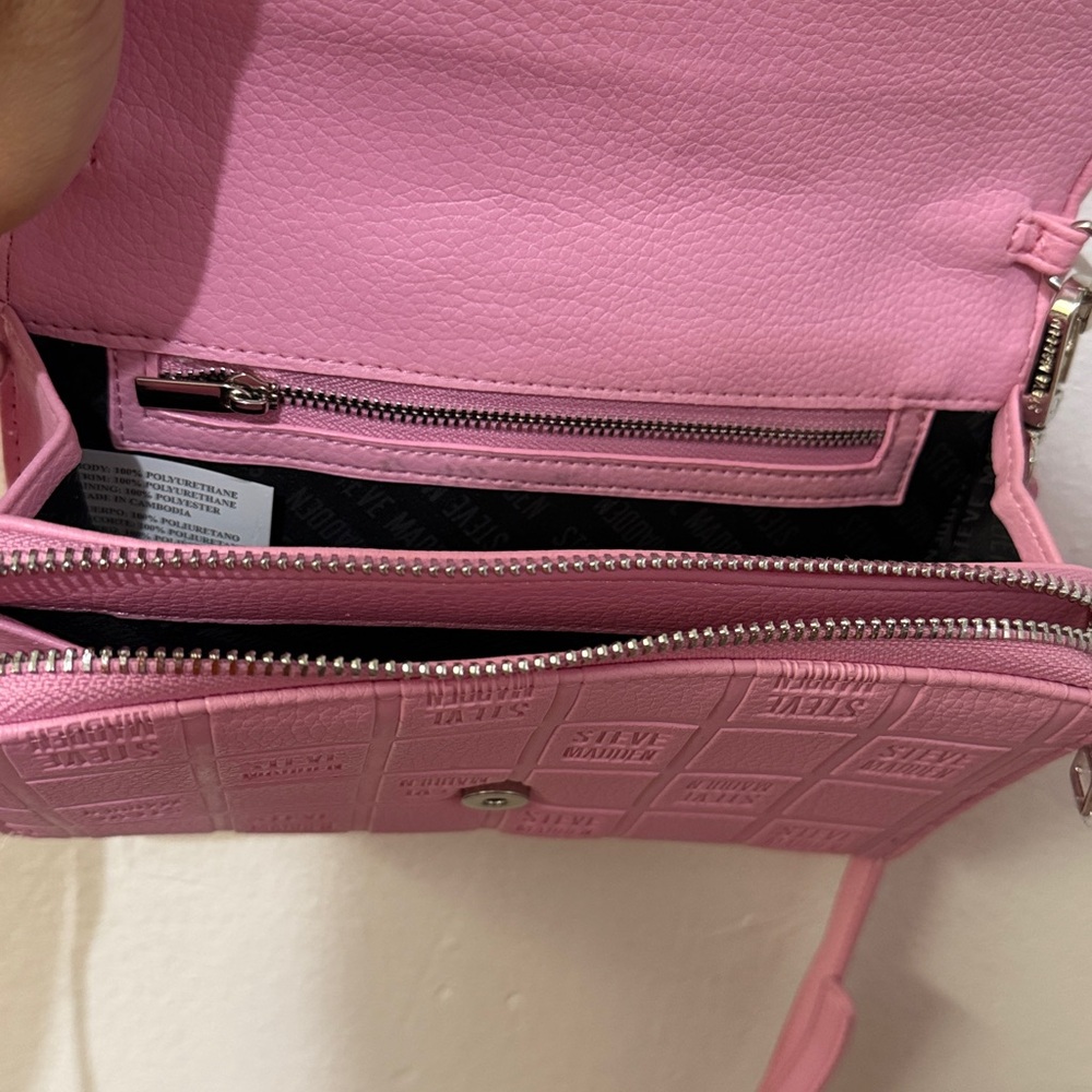 Steve Madden Embossed Pink Crossbody Bag - Picture 2 of 2